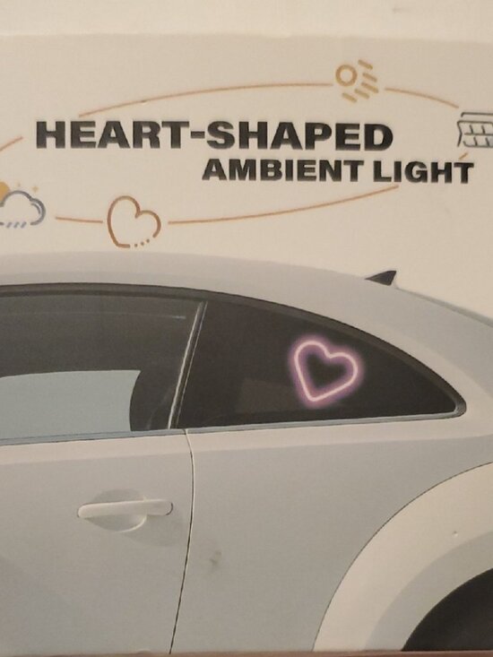 Other - Heart Shaped Ambient Light - solar powered & type C charging NIB